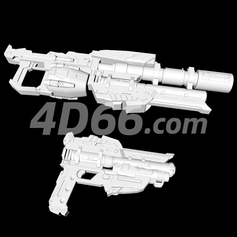 武器手枪步枪冲锋枪C4D模型