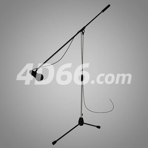 麦克风支架C4D模型