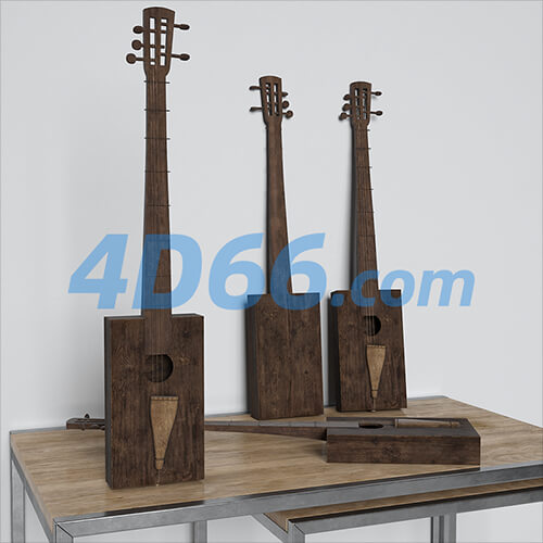 老房子旧家具旧物件C4D模型