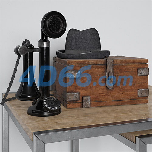 老房子旧家具旧物件C4D模型