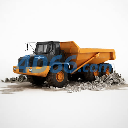 铲车挖掘机施工设备C4D模型