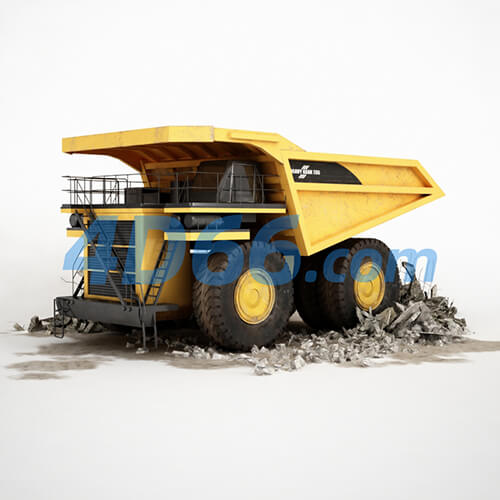 铲车挖掘机施工设备C4D模型