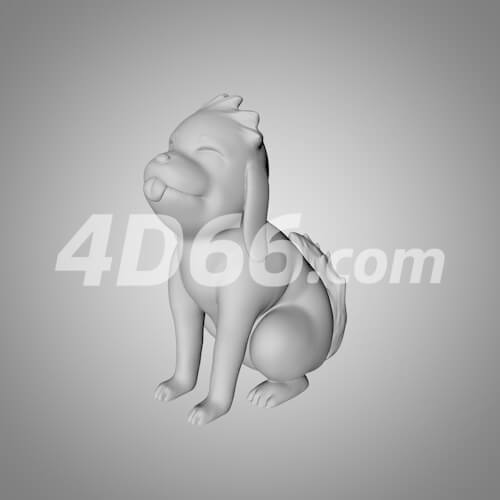 心形卡通小老鼠C4D模型（不含贴图）