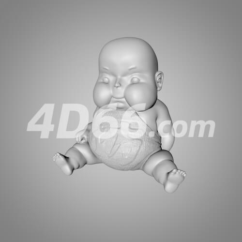 卡通儿童C4D模型（不含贴图）