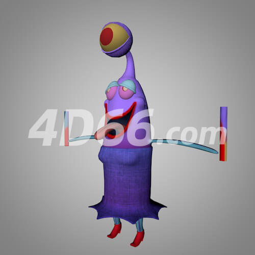 海绵宝宝游戏卡通角色C4D模型