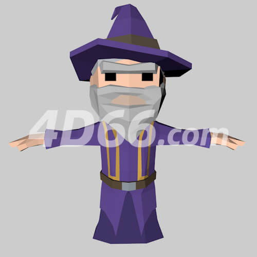 lowpoly风格低多边形人物c4d模型