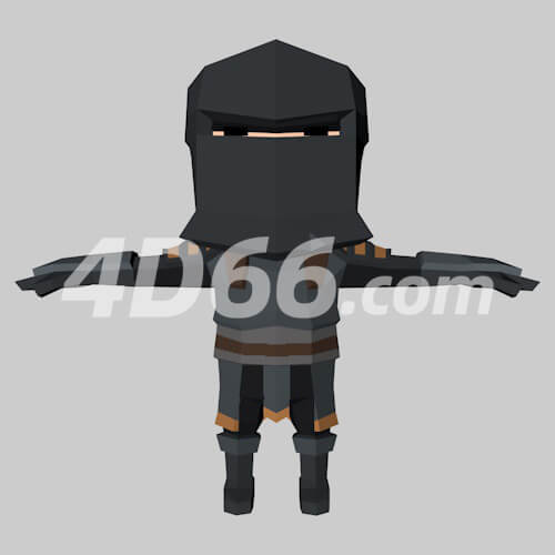 lowpoly风格低多边形人物c4d模型