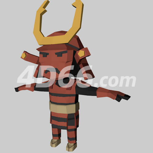 lowpoly风格低多边形人物c4d模型