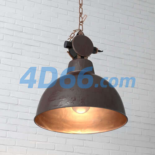 工业风吊灯灯具c4d模型