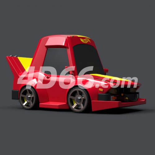 卡通赛车c4d模型