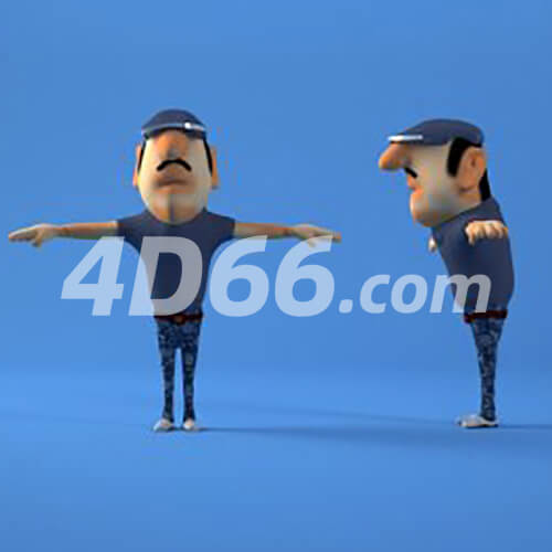 卡通人物c4d模型