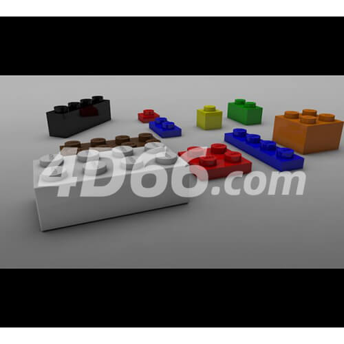 乐高积木c4d模型