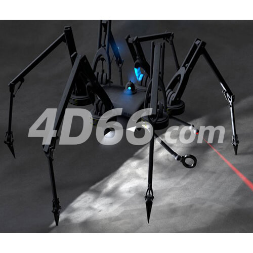 机器人飞行器c4d模型