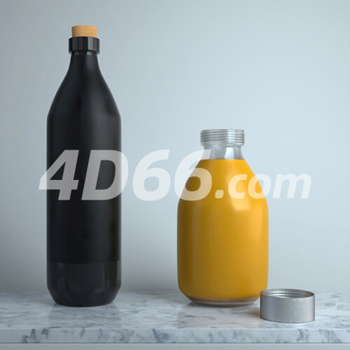 C4D杯子瓶子模型