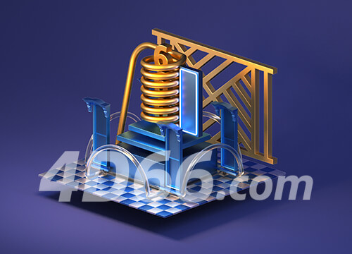 电商设计装饰元素C4D模型