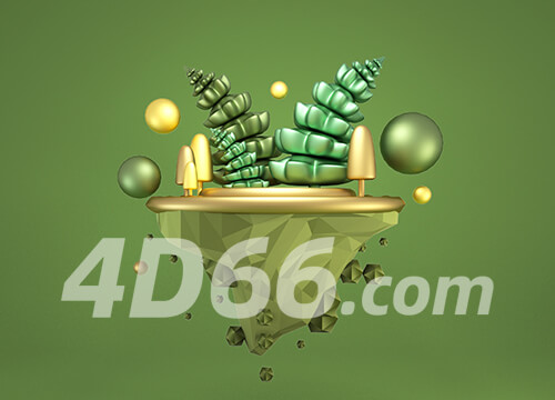 电商设计装饰元素C4D模型