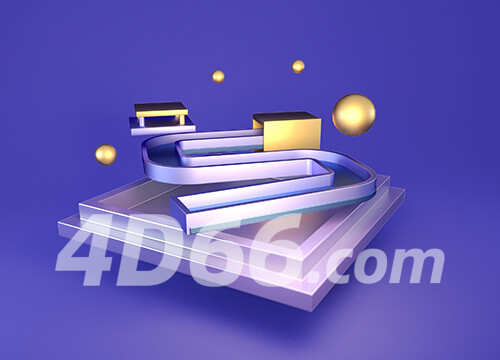 电商设计装饰元素C4D模型