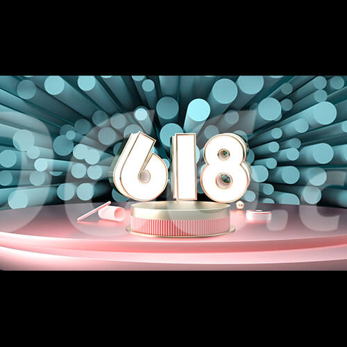  C4D618清新大气场景电商促销海报背景模型 