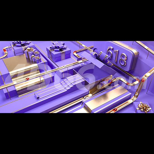  C4D促销618电商背景模型 