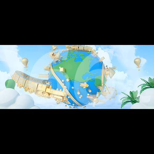  C4D电商618促销背景模型 