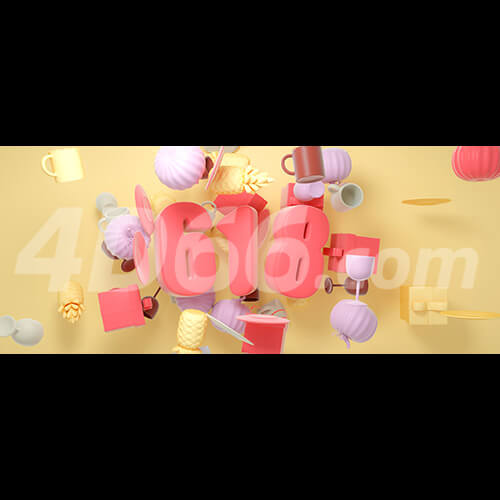  C4D狂欢和购物背景模型 