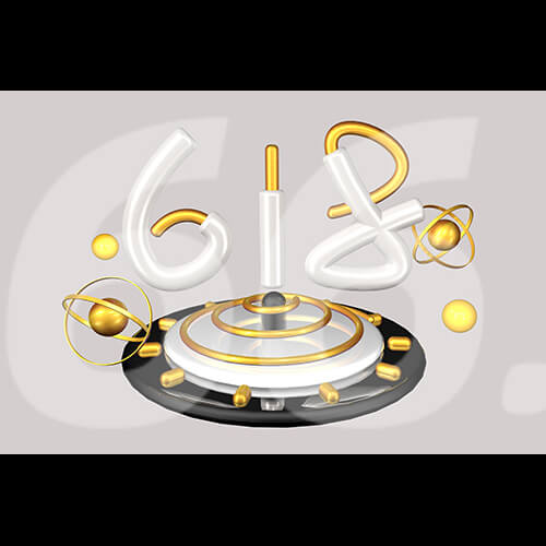  618电商年中促销艺术字模型 