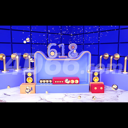 618狂欢盛典 618电商展台模型