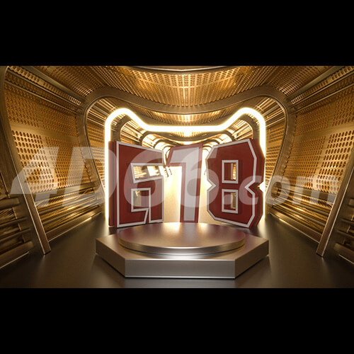  618隧道海报 618展示台模型 