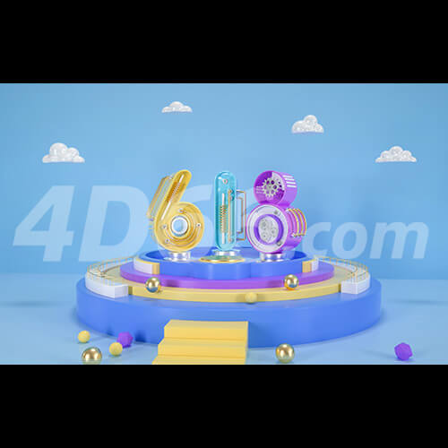  618小场景  电商618海报 618活动首页模型 