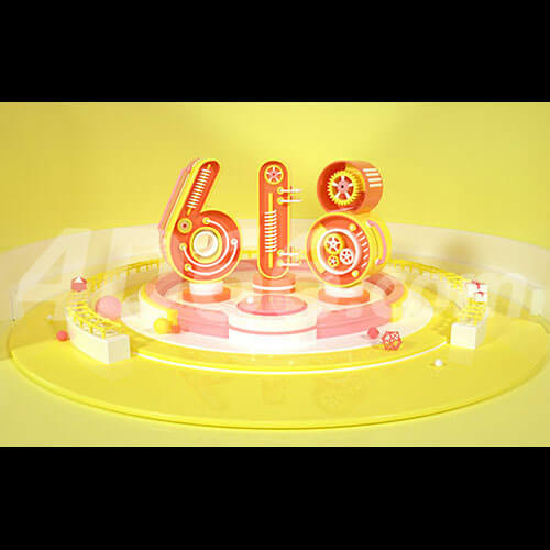 618活动banner背景图模型