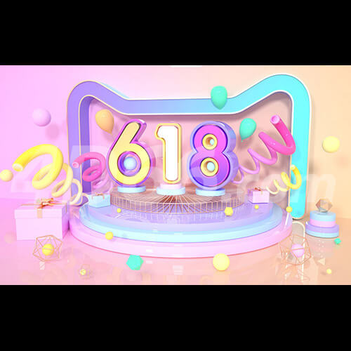 618立体模型背景图