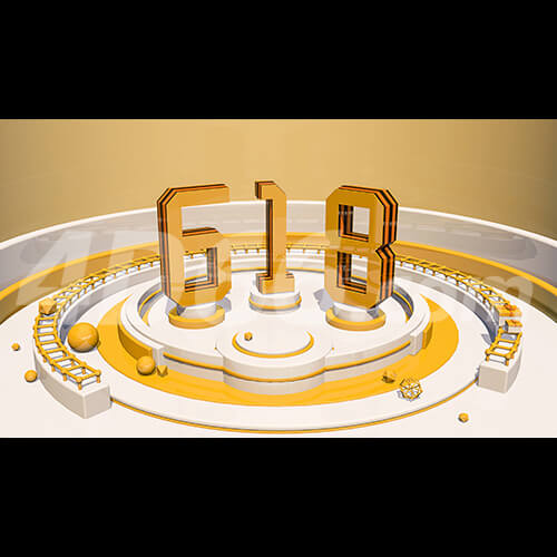 电商618立体字场景模型