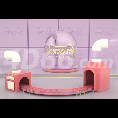 618年中大促c4d电商背景模型