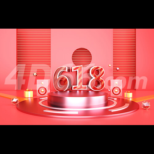  618电商展台模型 