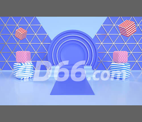 创意电商场景C4D模型