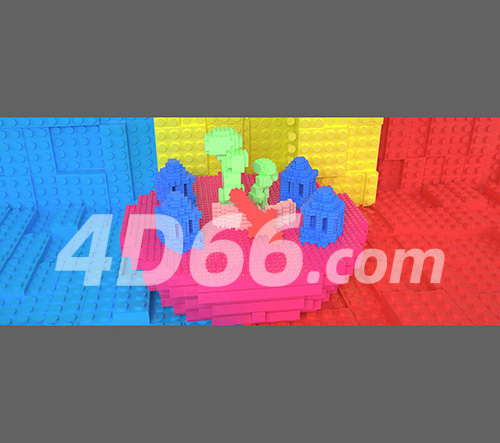 创意电商场景C4D模型