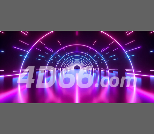 霓虹空间C4D模型OC渲染