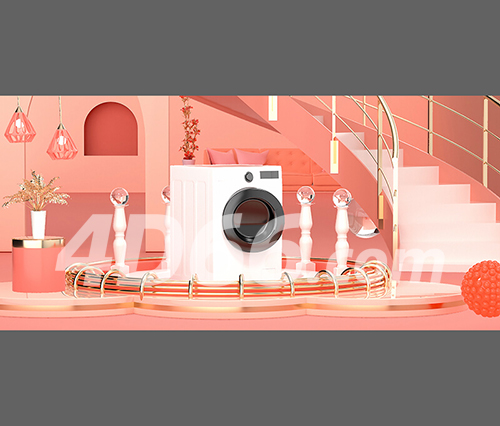 电商场景C4D模型