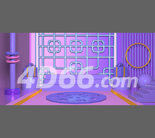 电商场景C4D模型