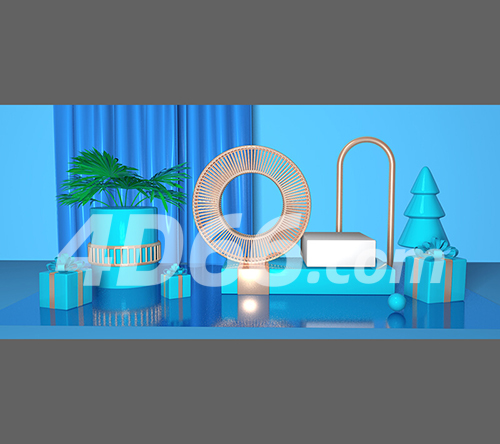 电商场景C4D模型