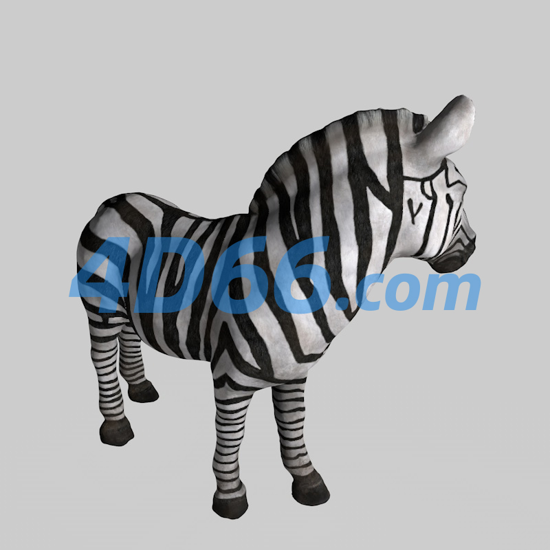 非洲斑马C4D模型