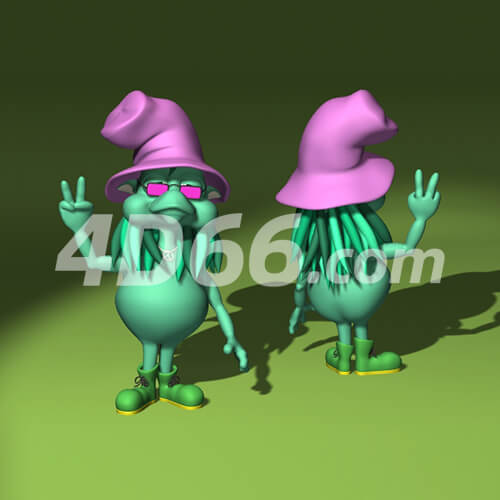 滑稽卡通形象c4d模型