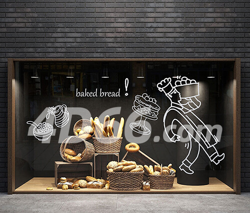 展示橱窗c4d模型