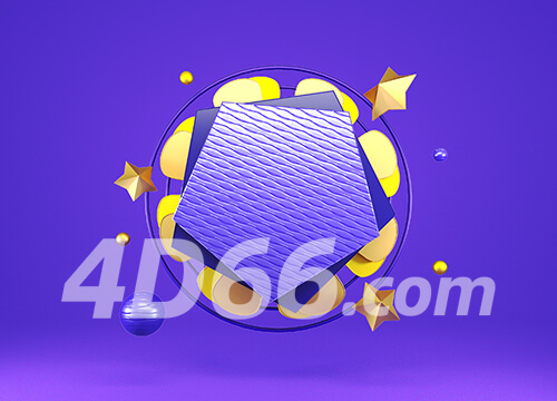 电商设计装饰元素c4d模型OC渲染