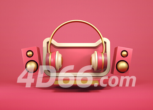 电商设计装饰元素c4d模型OC渲染