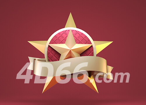 电商设计装饰元素c4d模型OC渲染