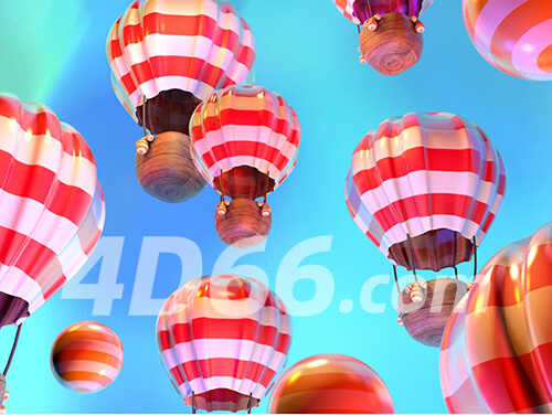 c4d电商模型双十一618活动促销场景简约元素模型几何模型