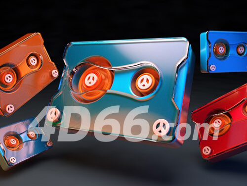 c4d电商模型双十一618活动促销场景简约元素模型几何模型