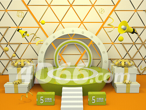 C4D电商场景模型工程