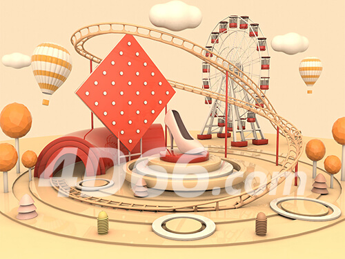 C4D电商场景模型工程